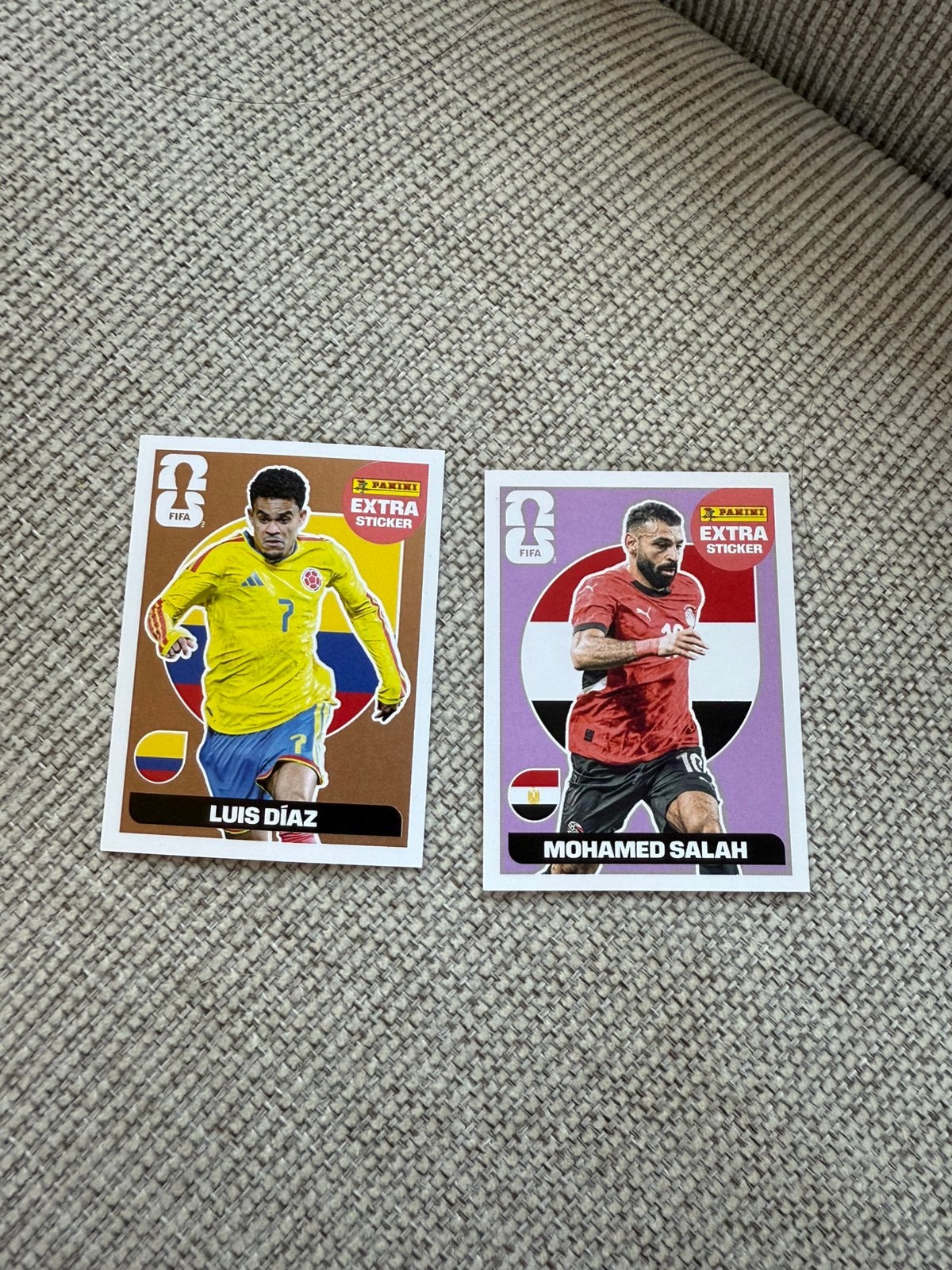 Panini world cup 2026. Luis diaz, mohammed Salah extra, Ophalen of Verzenden, Zo goed als nieuw, Meerdere stickers