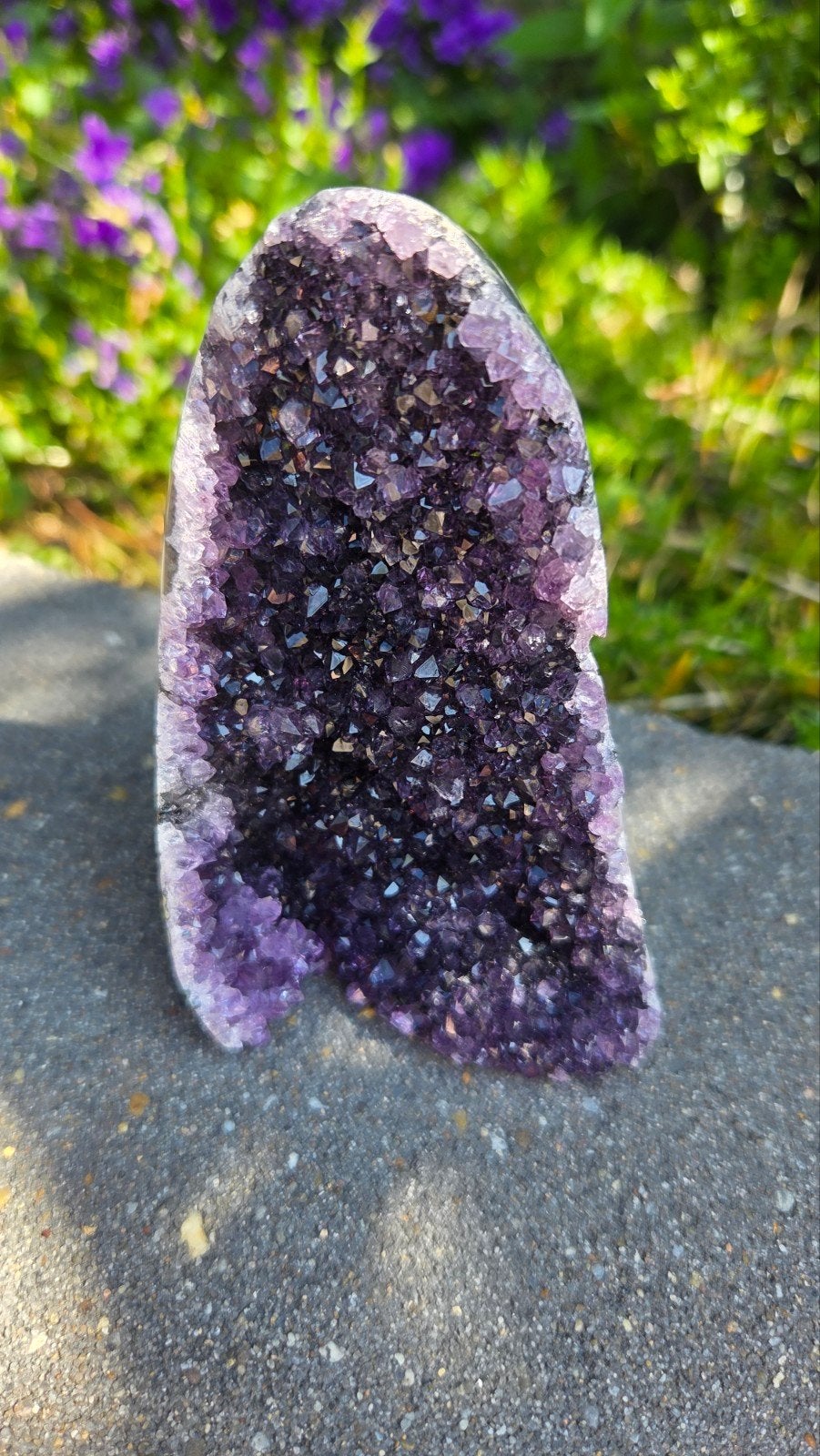 Uruguay Amethist Geode - 260 gram, 10x6 cm, Ophalen of Verzenden