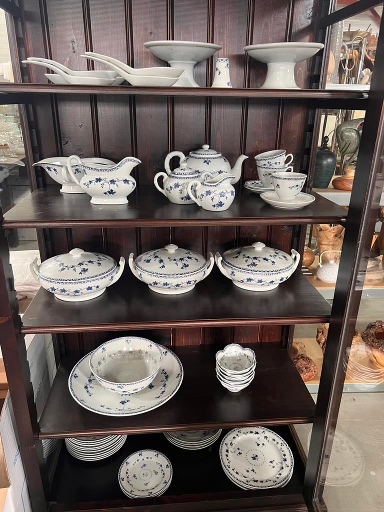 servies blauw/wit – Decorated in Hong Kong – 1 koop, Ophalen of Verzenden
