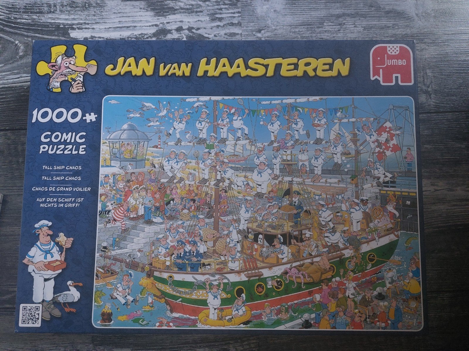 Jan van Haasteren 1000 stukjes - Tall Ship Chaos, Ophalen of Verzenden, Meer dan 1500 stukjes, Zo goed als nieuw, Legpuzzel