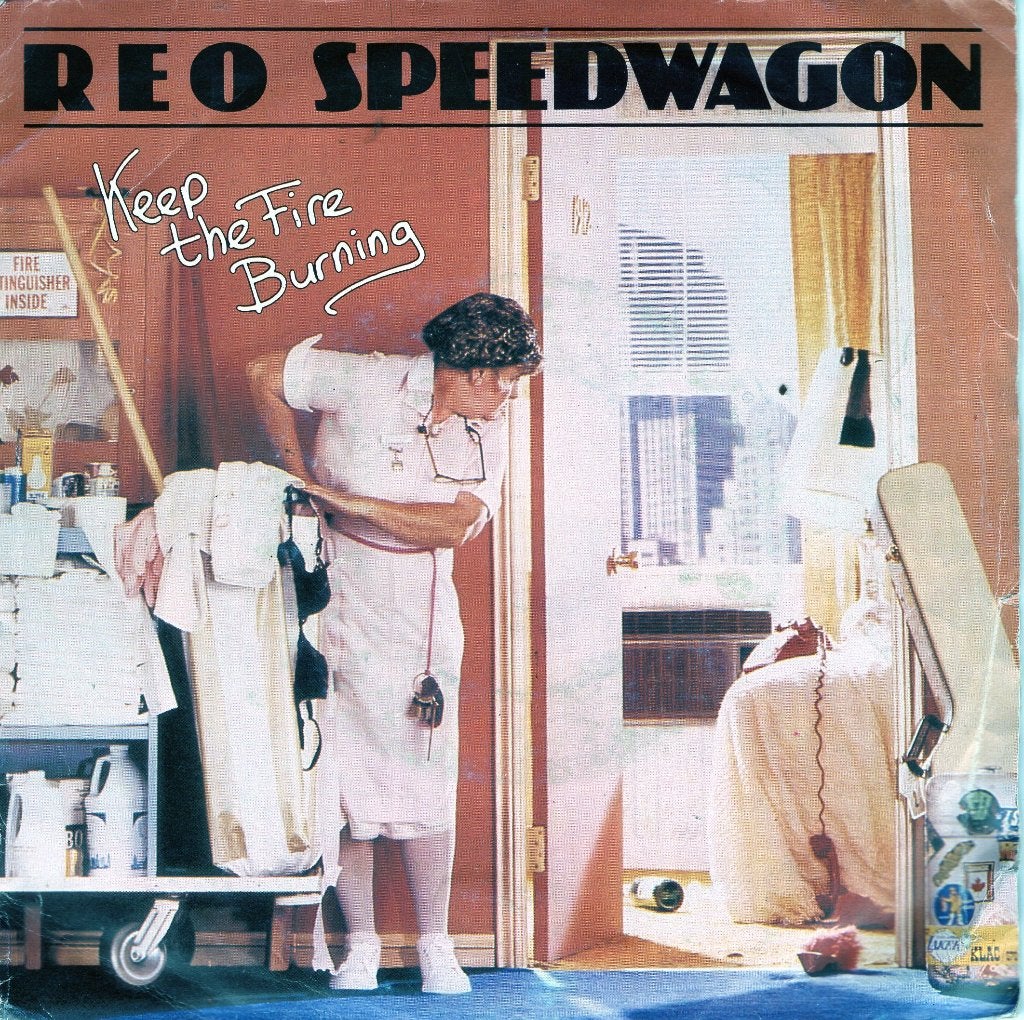 REO SPEEDWAGON  -  Keep the fire burning, Gebruikt, 7 inch, Pop, Fotohoes