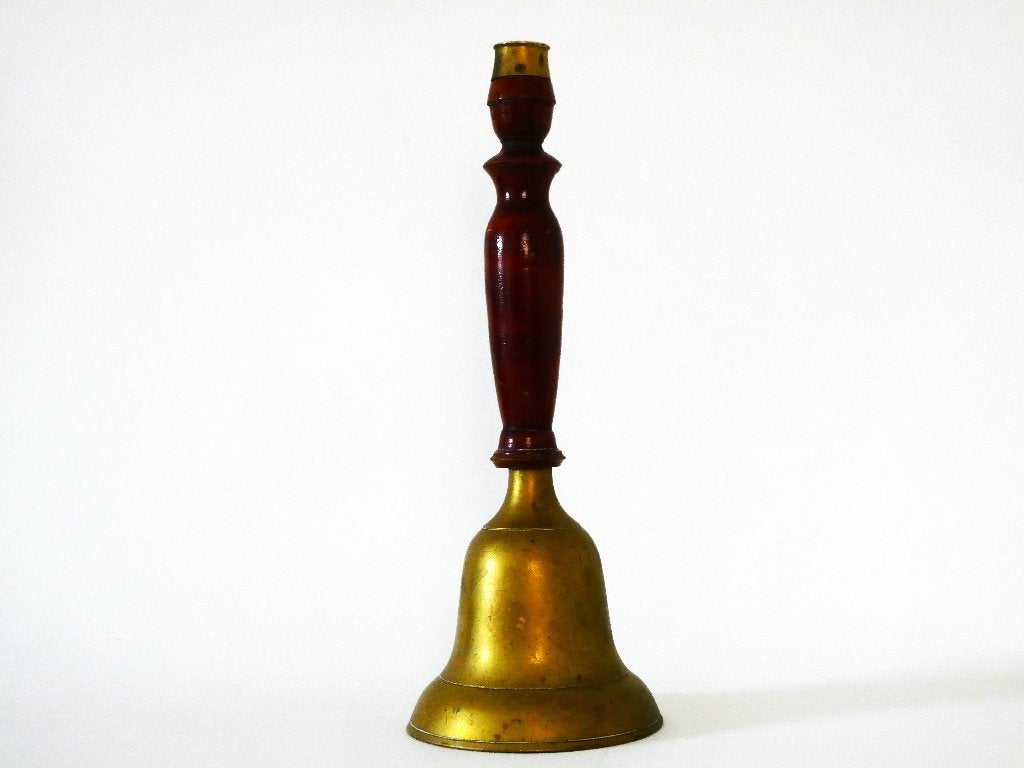 Oude handbel vergaderbel tafelbel schoolbel bel luide klank, Ophalen of Verzenden