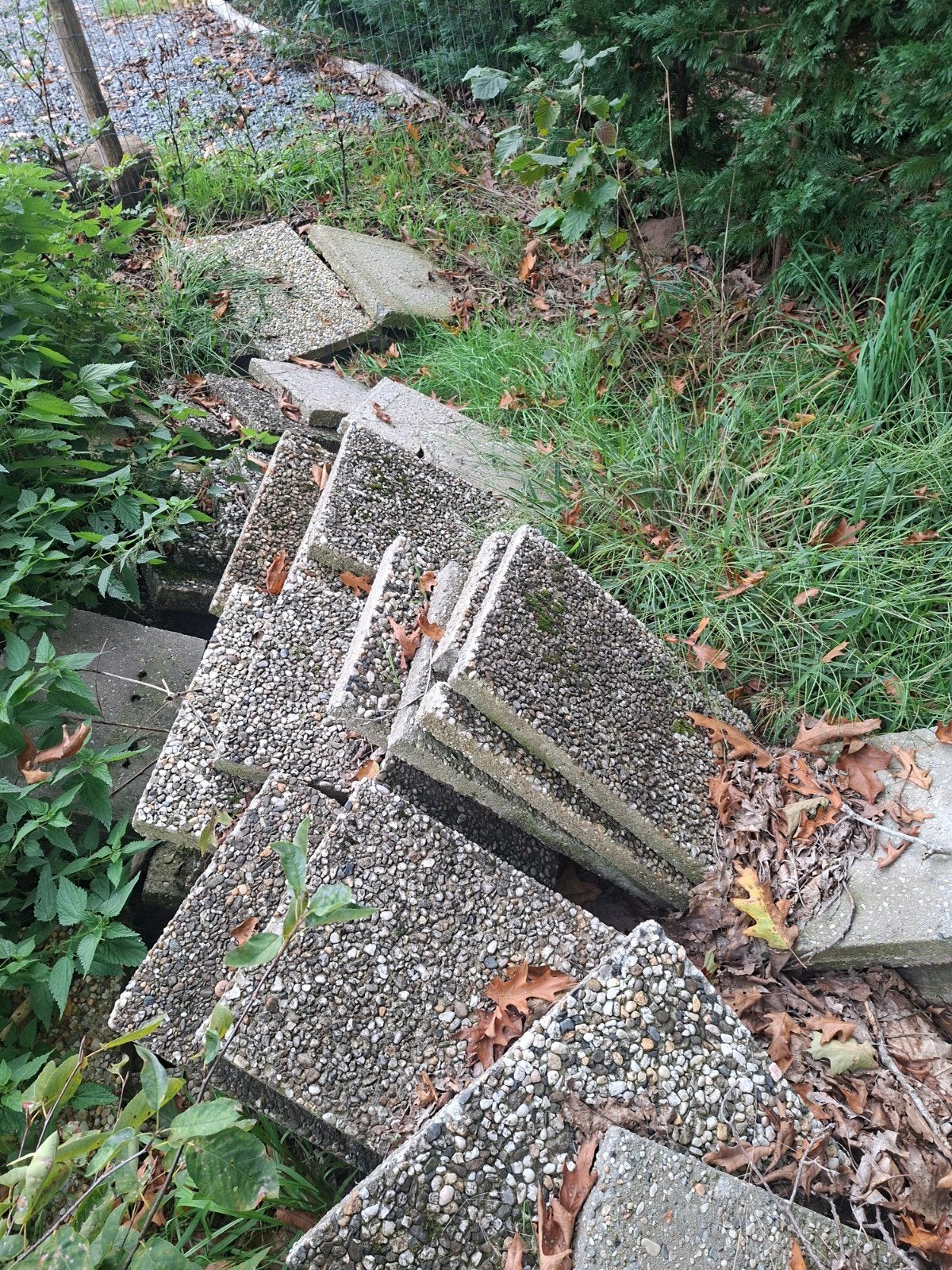 Grindtegels 60x40 cm - Ruim 60m2 gratis af te halen, Ophalen, Gebruikt, 10 m² of meer, Grind