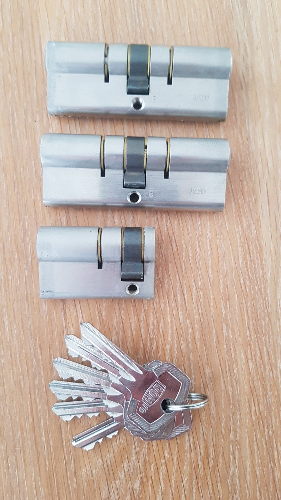 Set van 2 gelijksluitende cilinders 40/40 SKG**, Ophalen of Verzenden, Gebruikt, Overige materialen, Slot