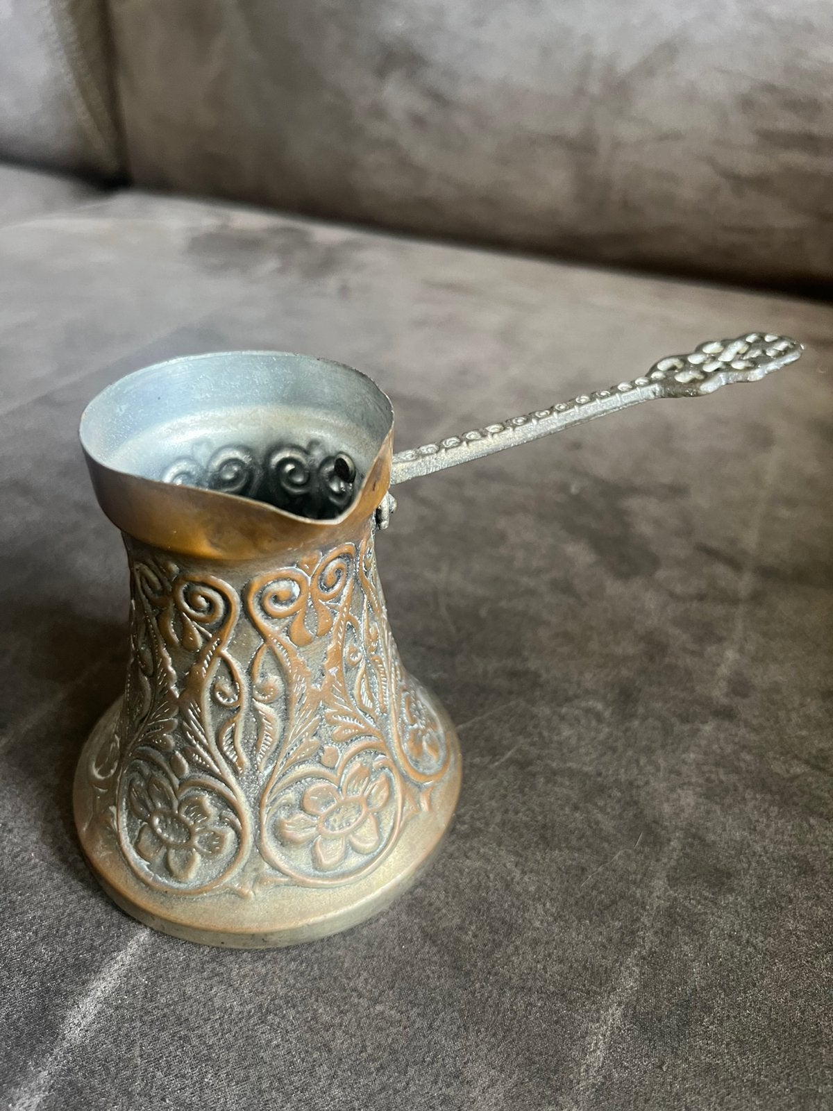 Vintage Messing / Koperen Turkse Koffiepot., Antiek en Kunst, Ophalen of Verzenden, Koper