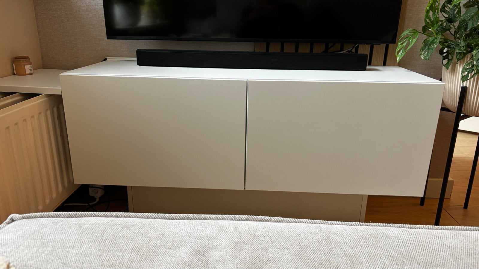 Ikea Besta kast tv meubel wit 120 cm, Ophalen, Overige materialen, 100 tot 150 cm, Zo goed als nieuw