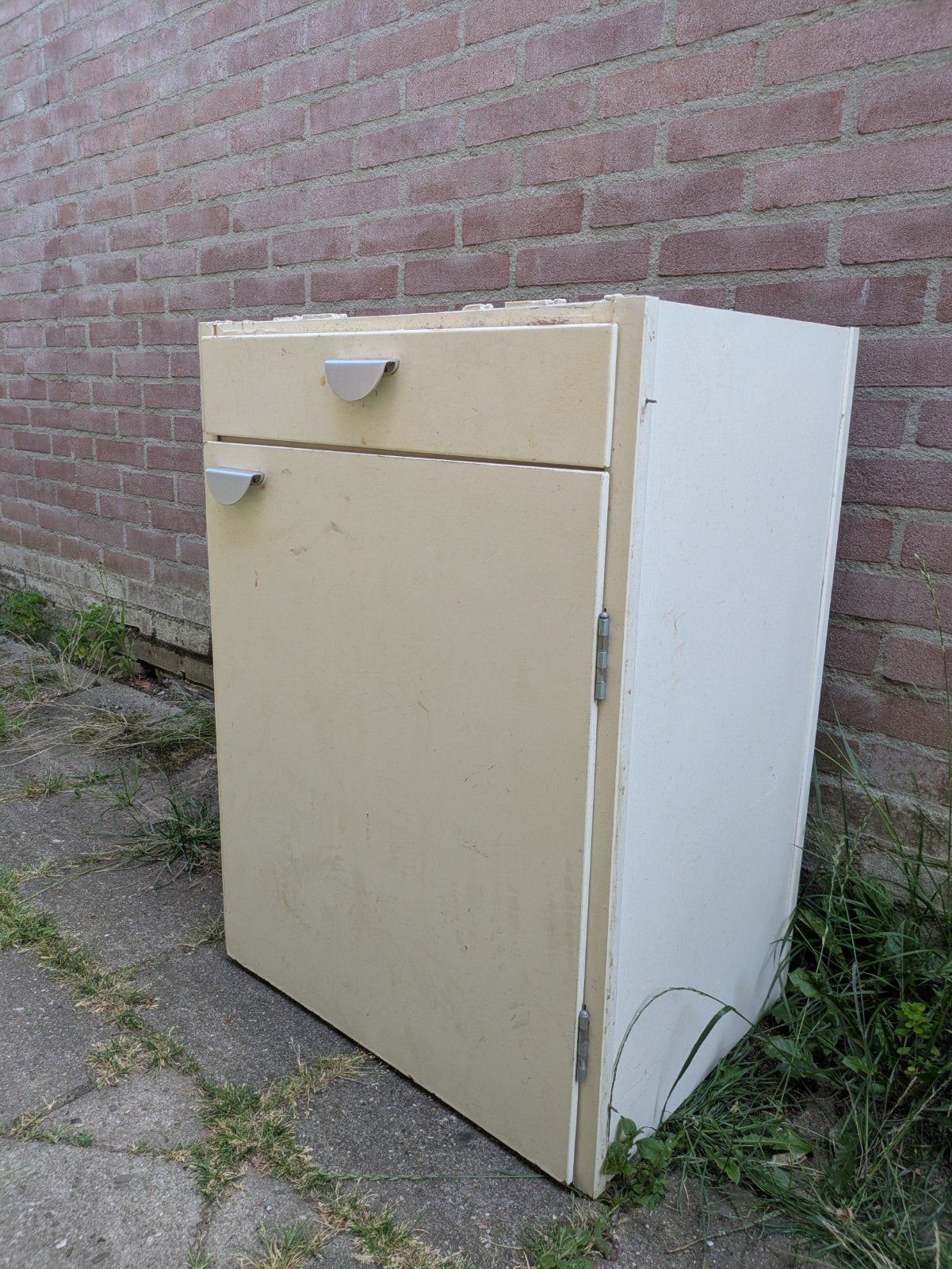 Keuken Bruynzeel Keukenkast Piet Zwart Vintage Kast, Ophalen, Wit, Enkelwandige keuken