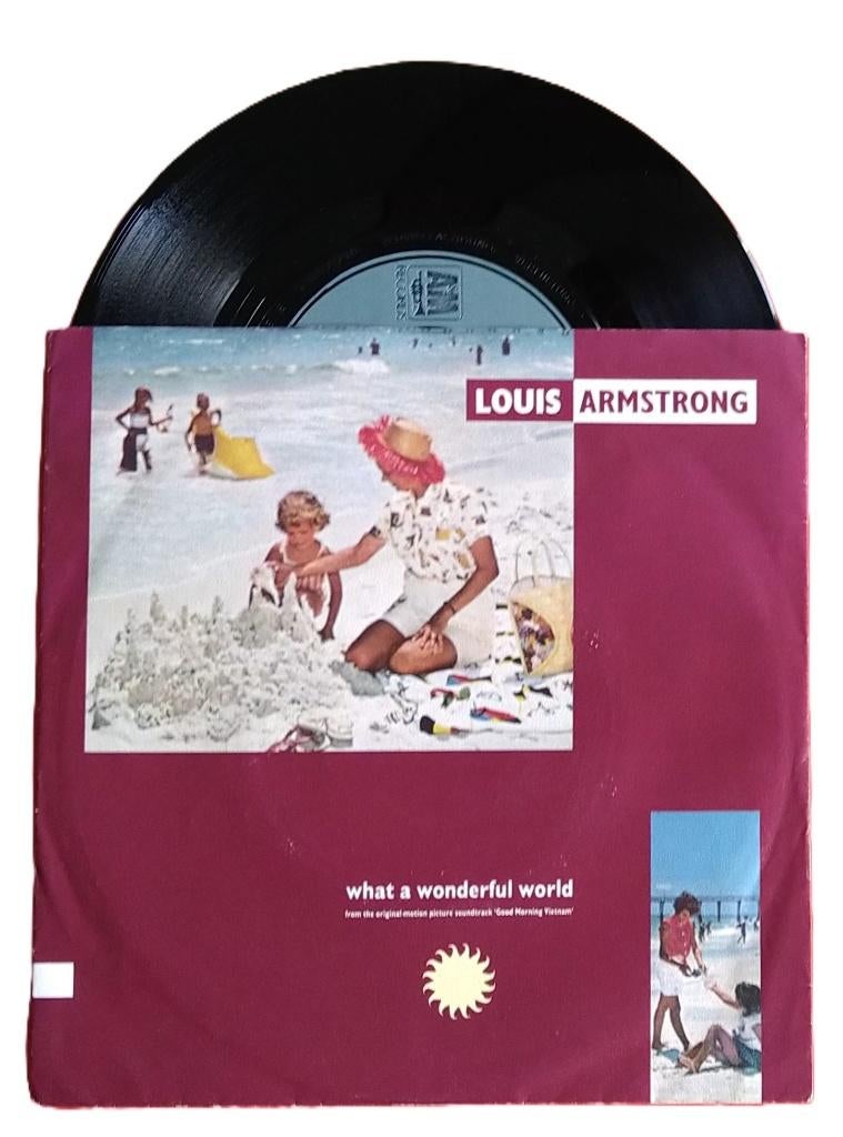 Louis Armstrong - Wonderful world / Game of love (DE1988), Cd's en Dvd's, Vinyl Singles, Verzenden, 7 inch, Zo goed als nieuw