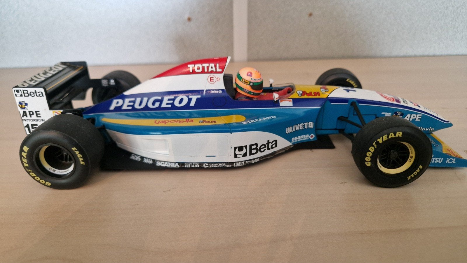 Jordan Peugeot 195 F1 Modelauto, Ophalen of Verzenden, Zo goed als nieuw, Auto, Overige merken