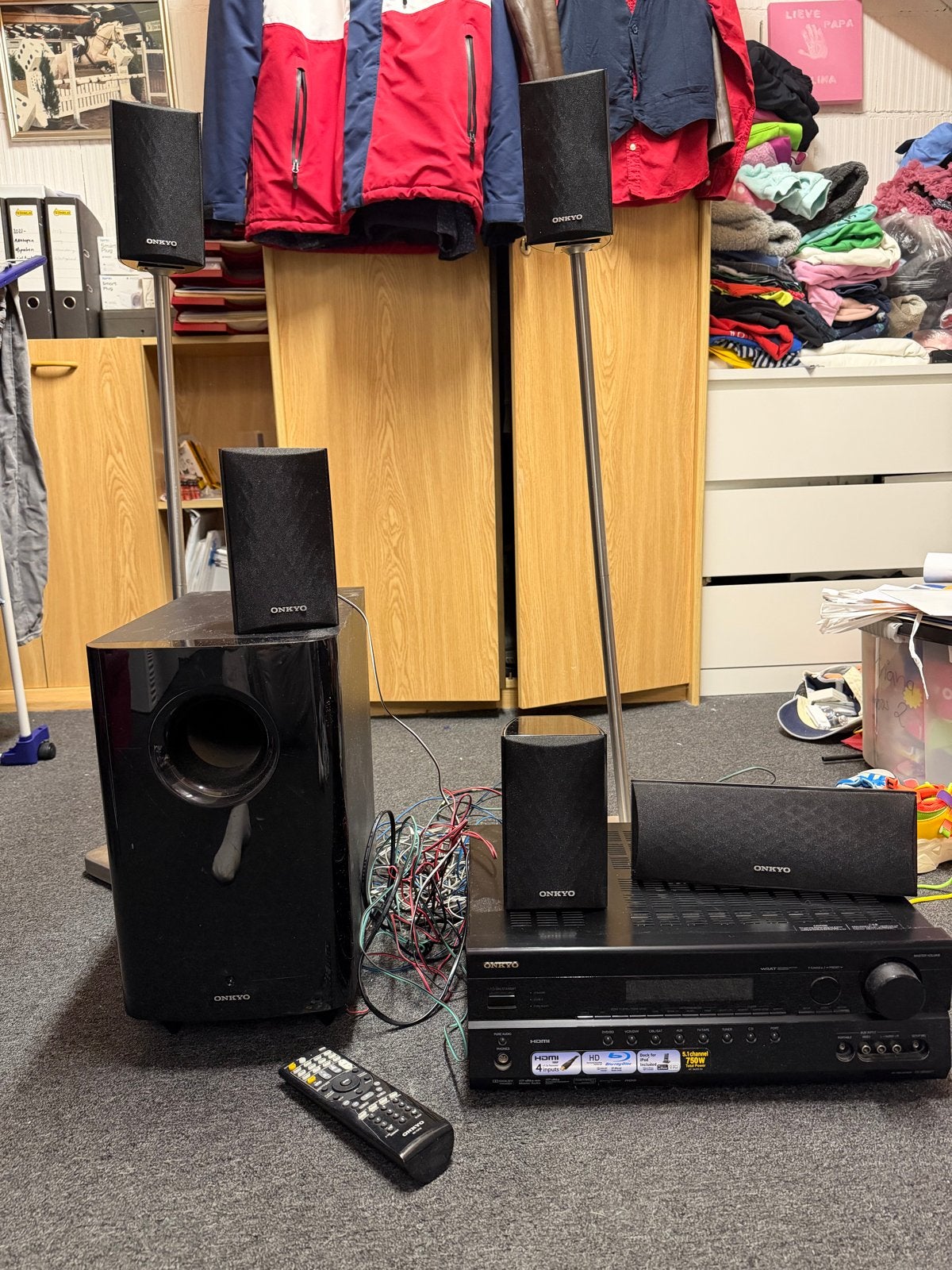 Onkyo TX-SR507 Home Cinema Set met 5.1 Luidsprekers, Gebruikt, 70 watt of meer, Ophalen of Verzenden, 5.1-systeem