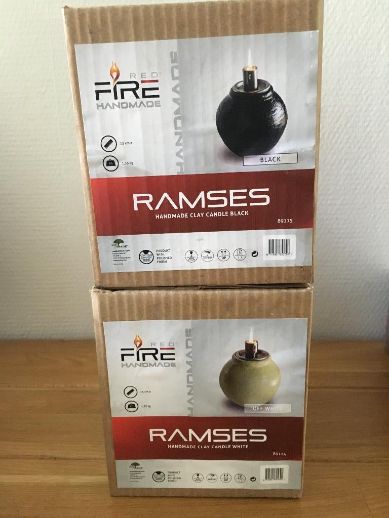 RedFire handmade klei olielamp tafelmodel kleur zwart of wit, Huis en Inrichting, Overige materialen, Nieuw, Ophalen of Verzenden