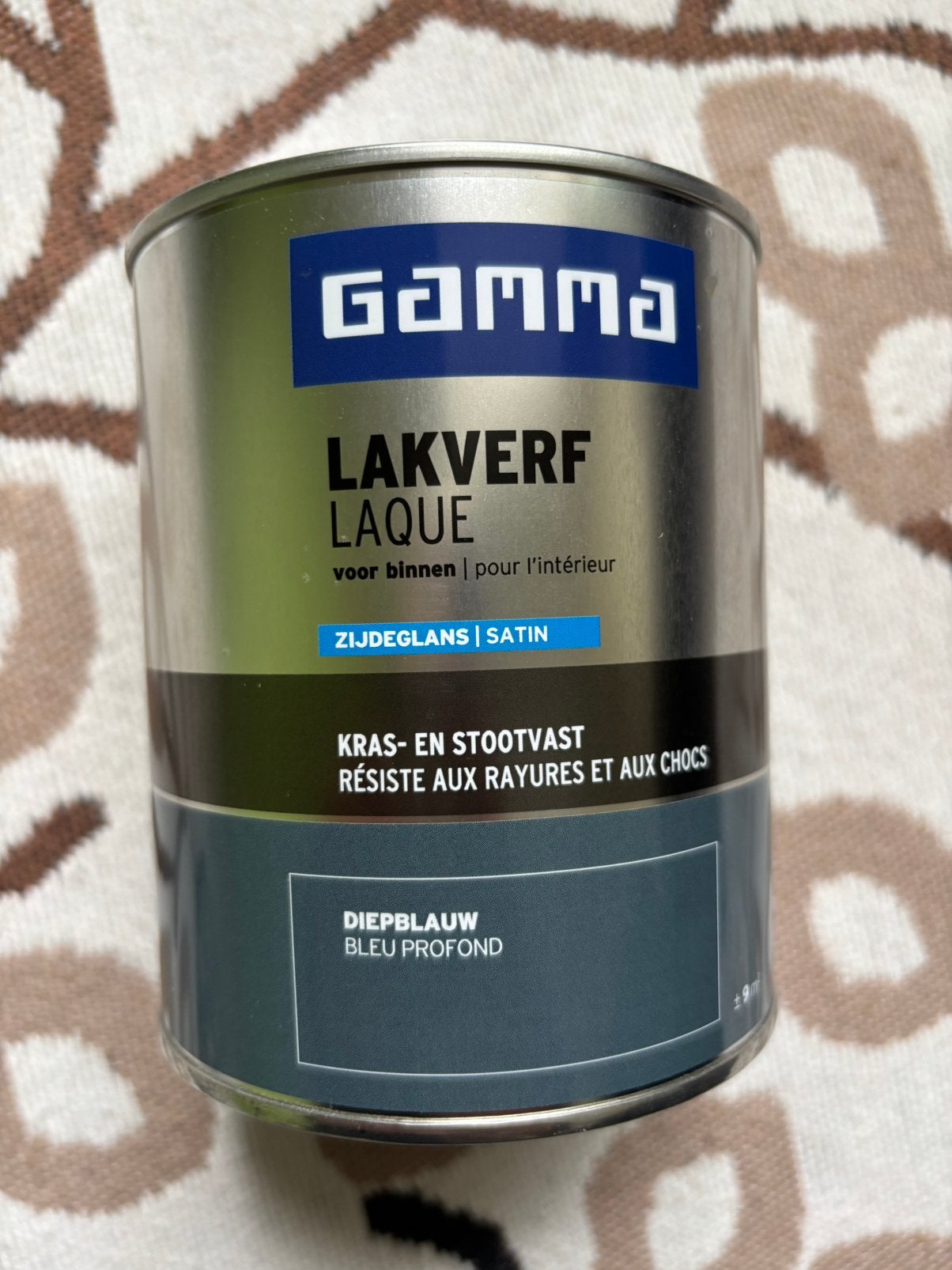 NIEUW Gamma lakverf 750ml in Diepblauw, Blauw, Nieuw, Ophalen of Verzenden, Lak