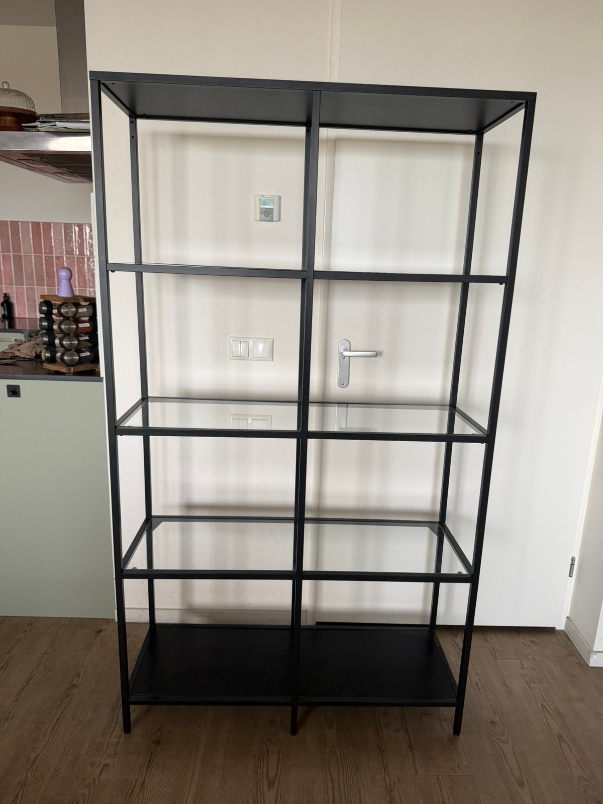 Glazen stellingkast IKEA, Ophalen, Gebruikt
