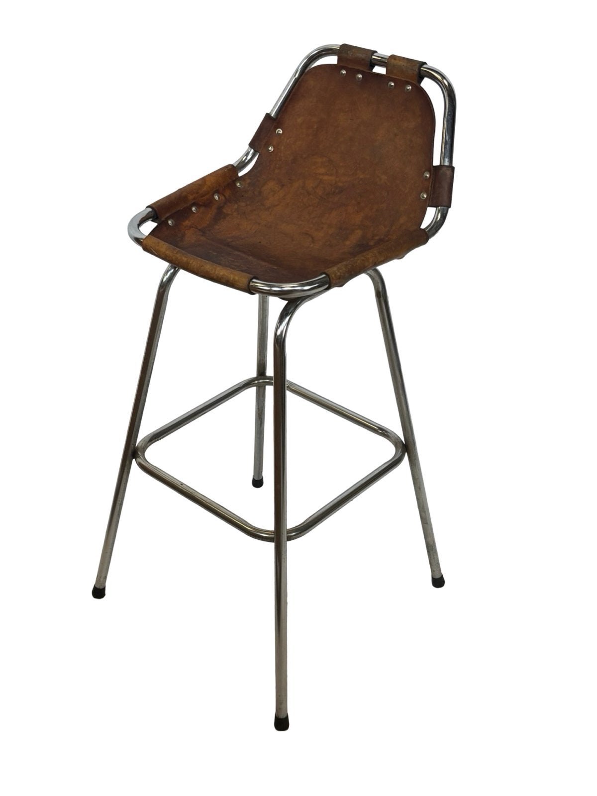 Vintage barkruk Charlotte Perriand 'Les Arcs' design