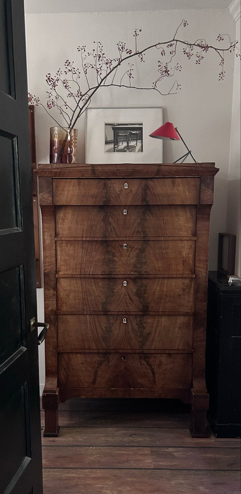 Antieke chiffonnière kast, Ophalen