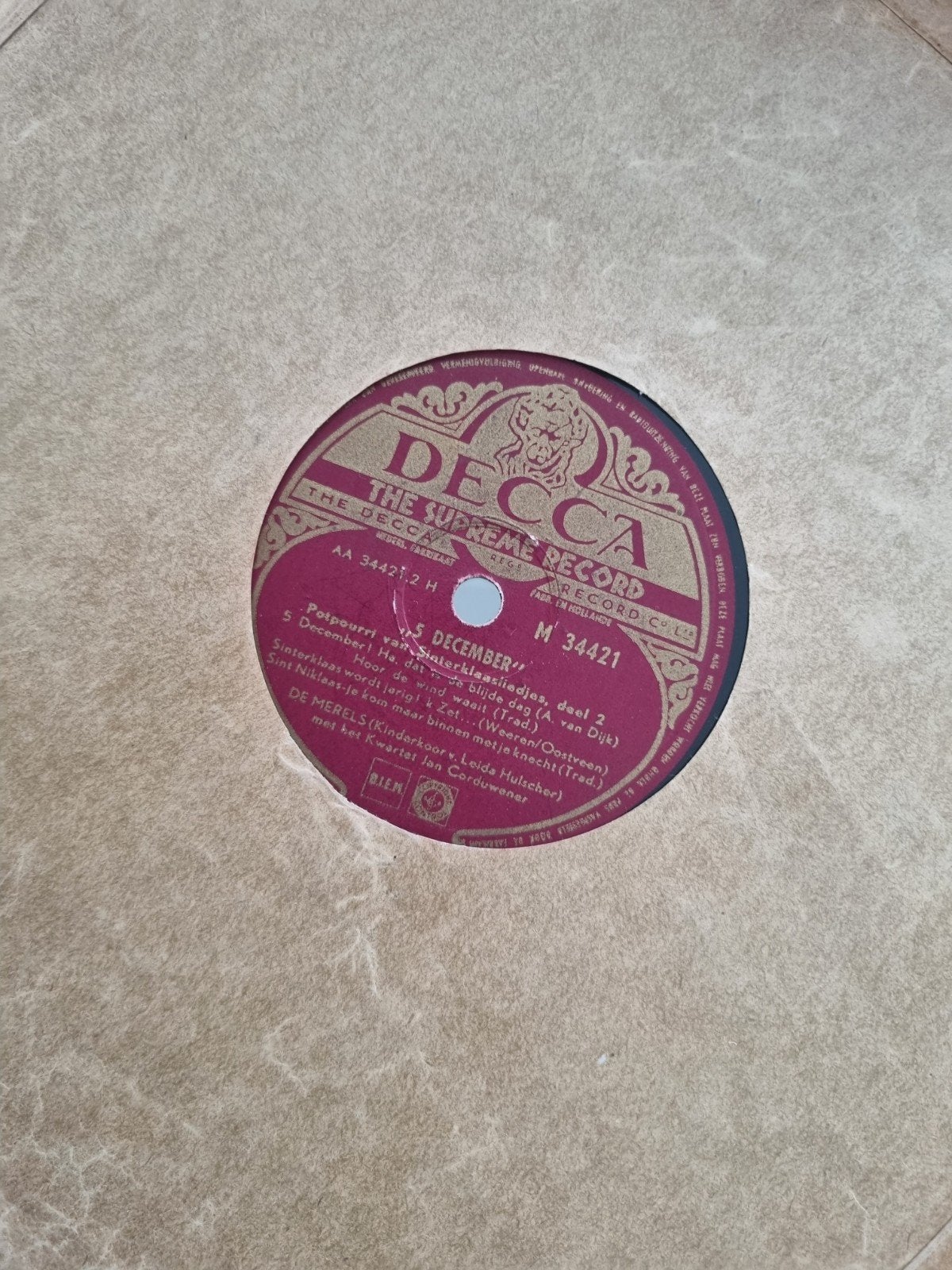 Vintage 78 toeren platen - Decca, Columbia, Philips, Ophalen of Verzenden, Voor 1960, Gebruikt, 10 inch