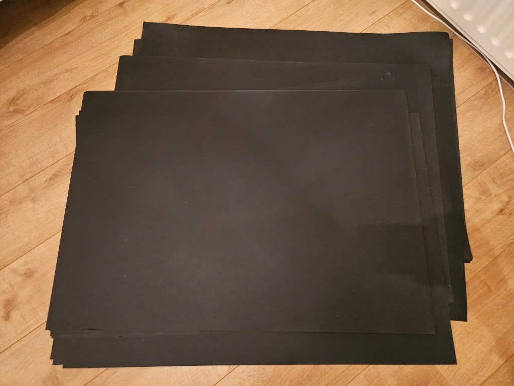Zwart karton 70 x 100 cm (27x), Ophalen of Verzenden
