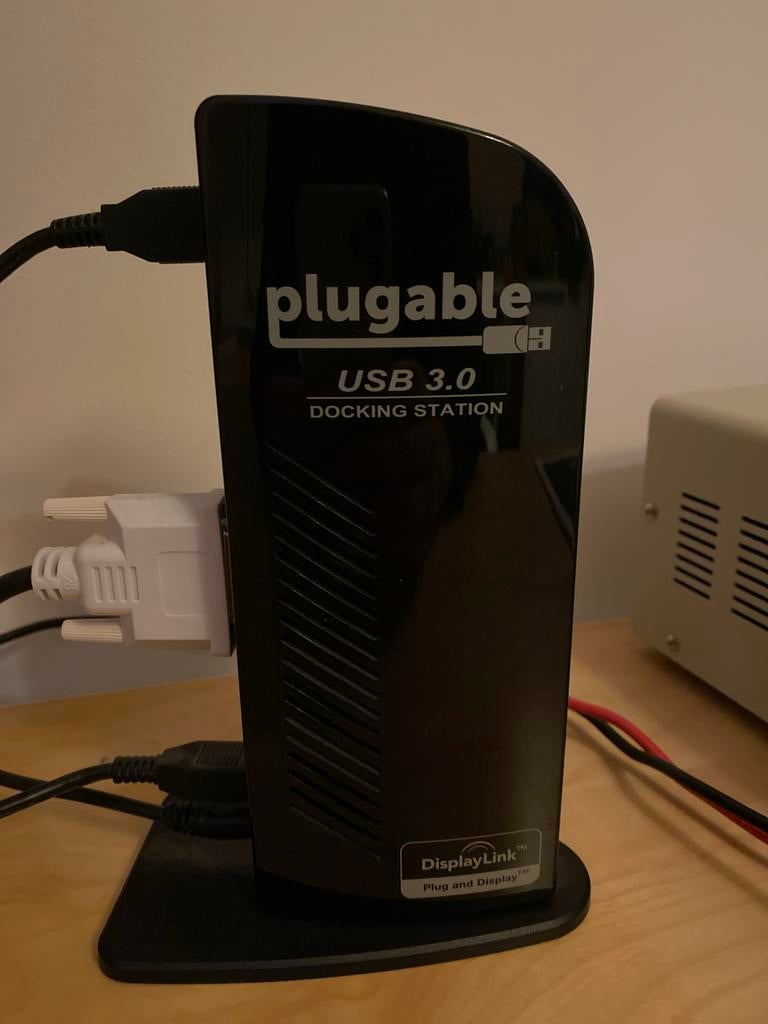 Plugable USB 3.0 Docking Station - DisplayLink, Computers en Software, Dockingstations, Ophalen of Verzenden, Gebruikt, Docking station