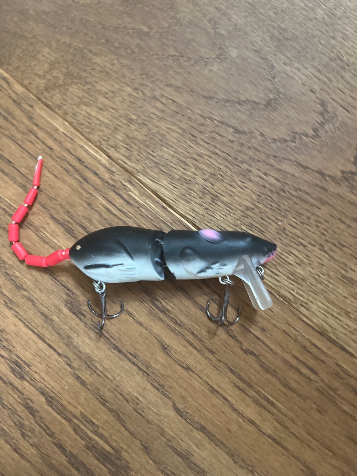 Rat aasje met flexibele staart - Kunstaas, Watersport en Boten, Ophalen of Verzenden, Gebruikt, Kunstaas
