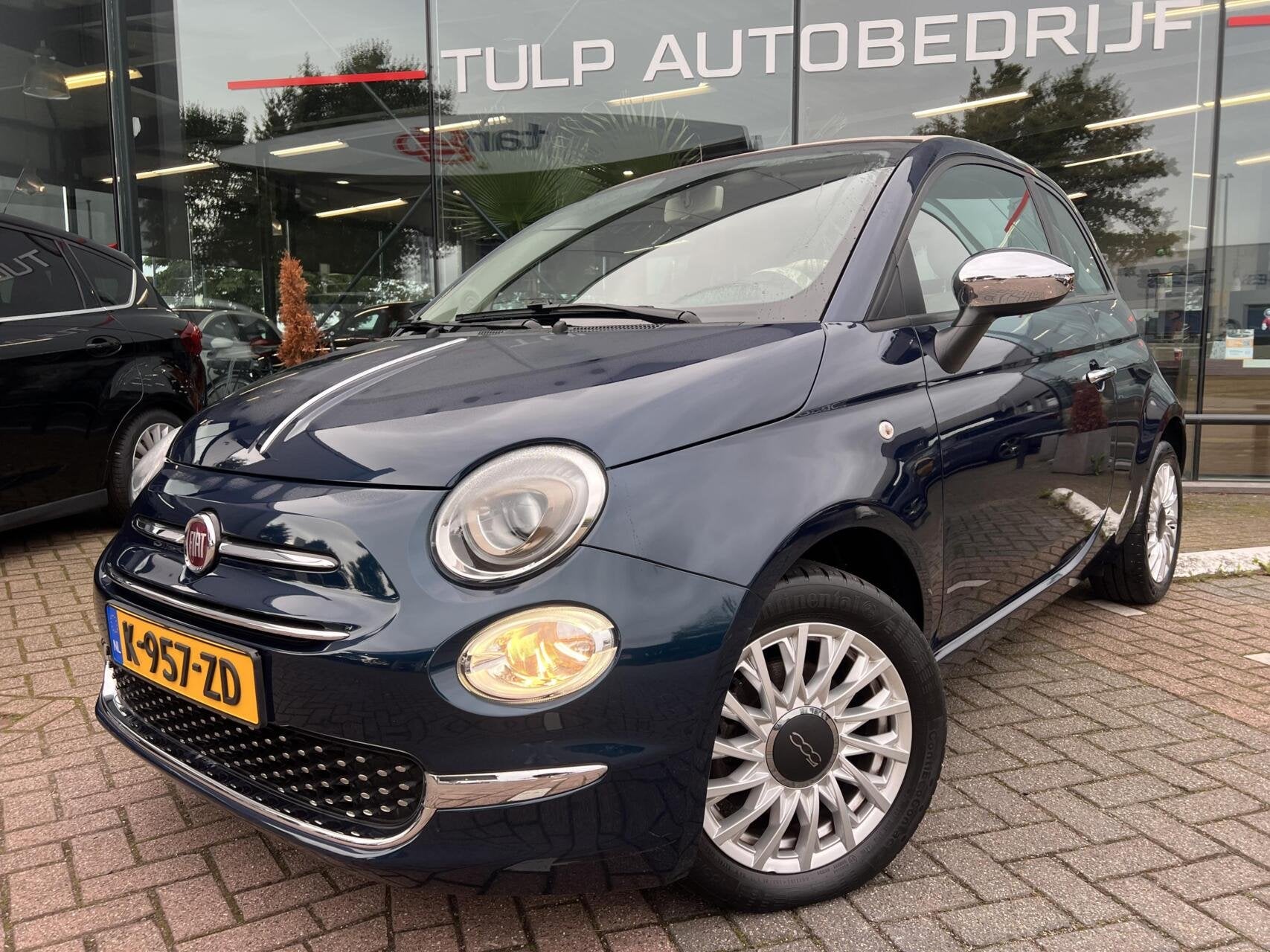 Fiat 500 C 1.0 Hybrid Cult Leuk&Fris Airco Cruise NLauto NAP, Auto's, Dealer onderhouden, Stof, Cabriolet, Bedrijf