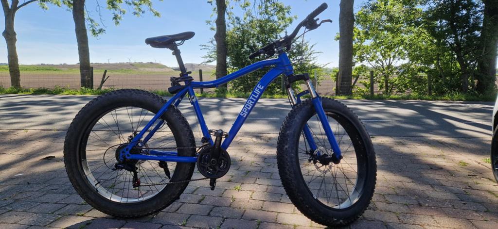 Sportlife (Fat)mountainbike - Stoere Blauwe Mountainbike, Gebruikt, Hardtail, Heren, Schijfrem