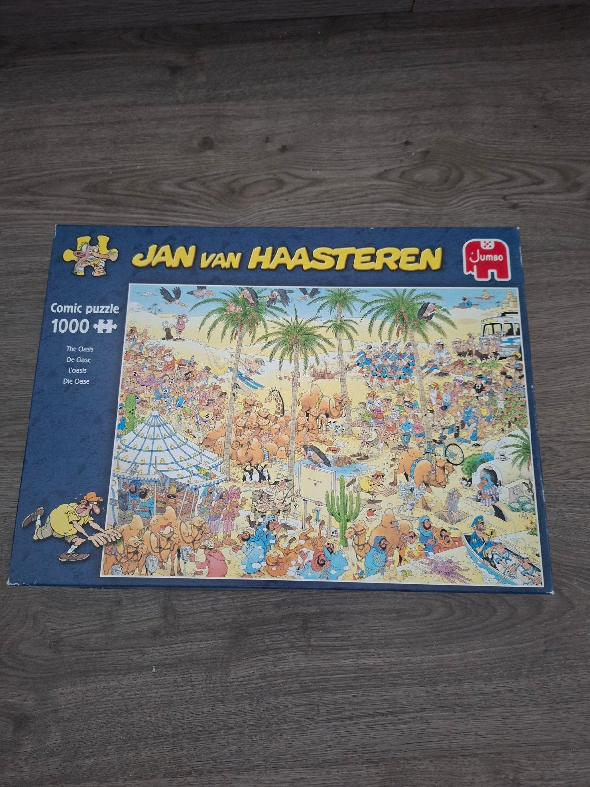 Jan van Haasteren Comic Puzzel - The Oasis - 1000 stukjes, Ophalen of Verzenden, 500 t/m 1500 stukjes, Zo goed als nieuw, Legpuzzel