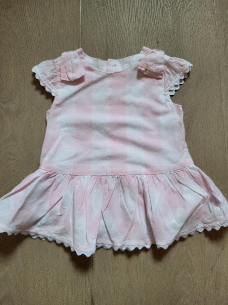 Roze wit geblokt jurkje van Tutto Piccolo maat 62, Meisje, Jurkje of Rokje, Nieuw, Tutto Piccolo