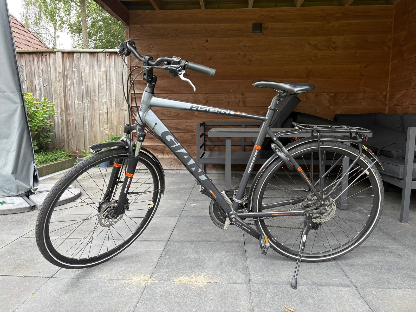 Giant Aspiro RS XL Herenfiets Vering Schijfrem Shimano, 57 tot 61 cm, Ophalen, Gebruikt, Giant