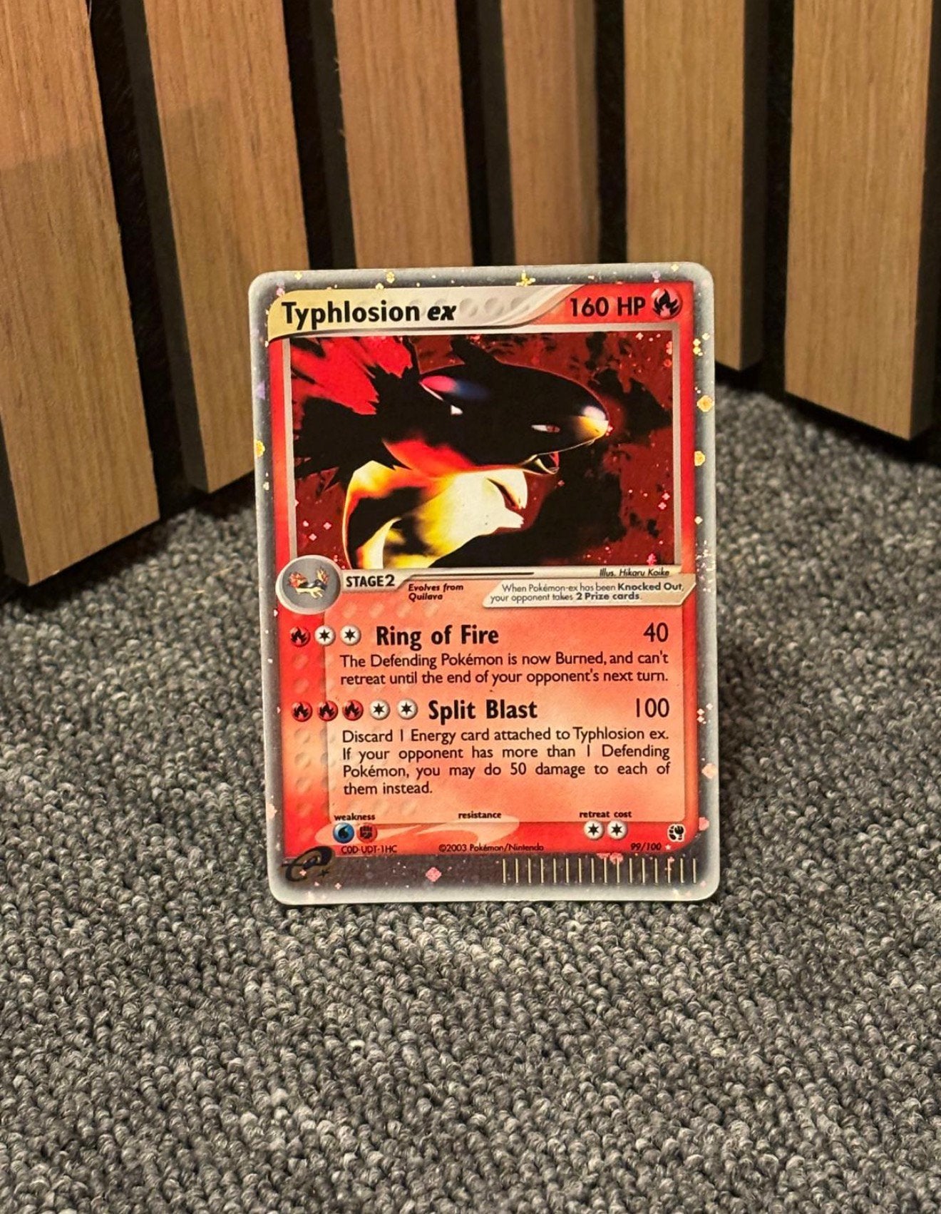 Typhlosion ex (99/100) ex sandstorm, Hobby en Vrije tijd, Verzamelkaartspellen | Pokémon, Ophalen of Verzenden, Zo goed als nieuw
