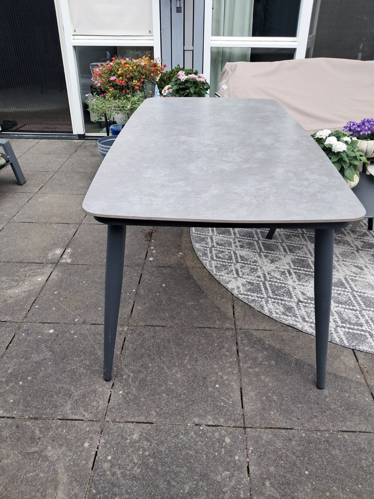 coco tuintafel, Ophalen, Zo goed als nieuw, Rechthoekig, Aluminium