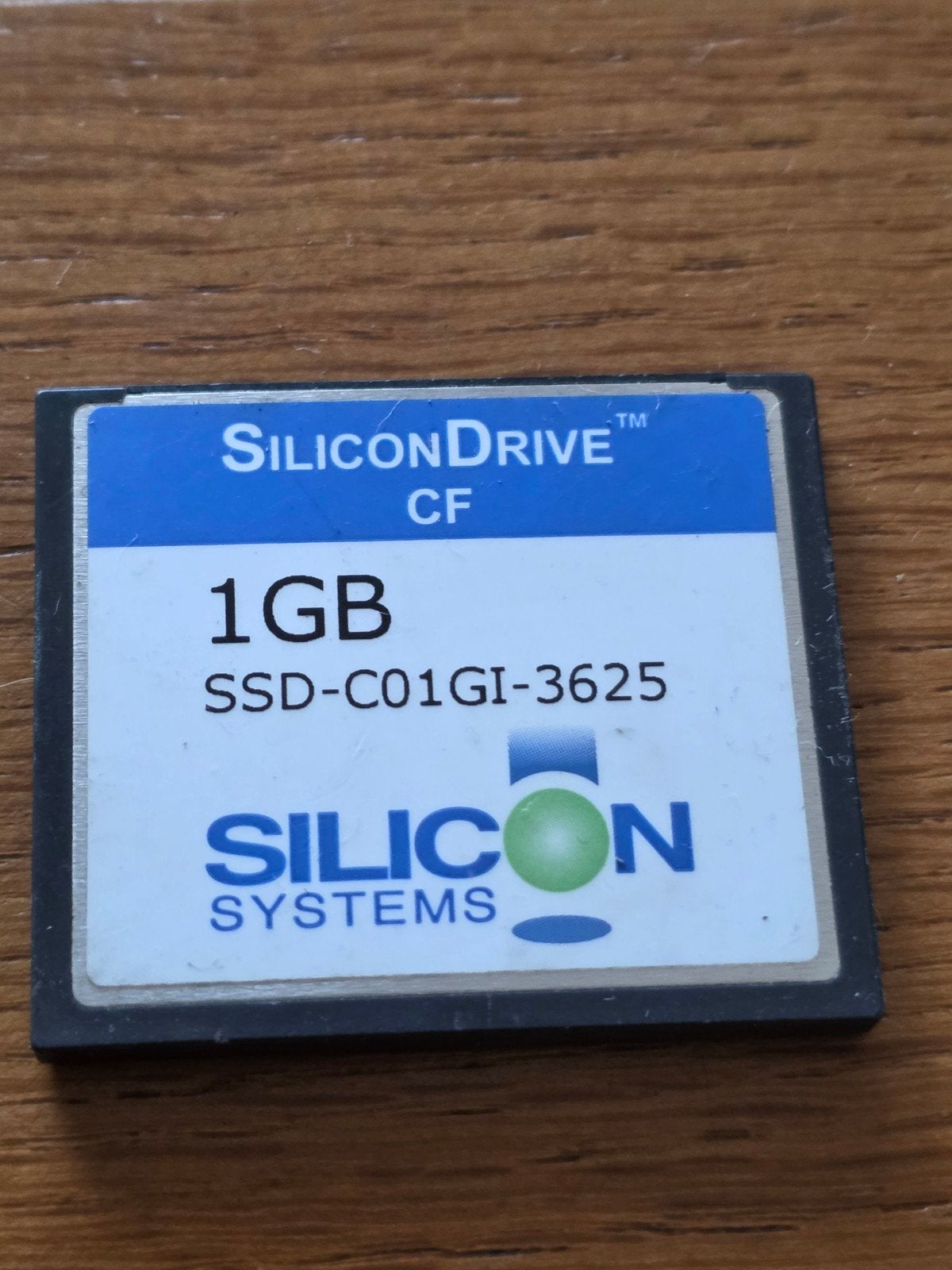 Compact Flash kaart 1GB SiliconDrive SSD-C01GI-3625, Gebruikt, Silicon Systems, Minder dan 2 GB, Ophalen of Verzenden