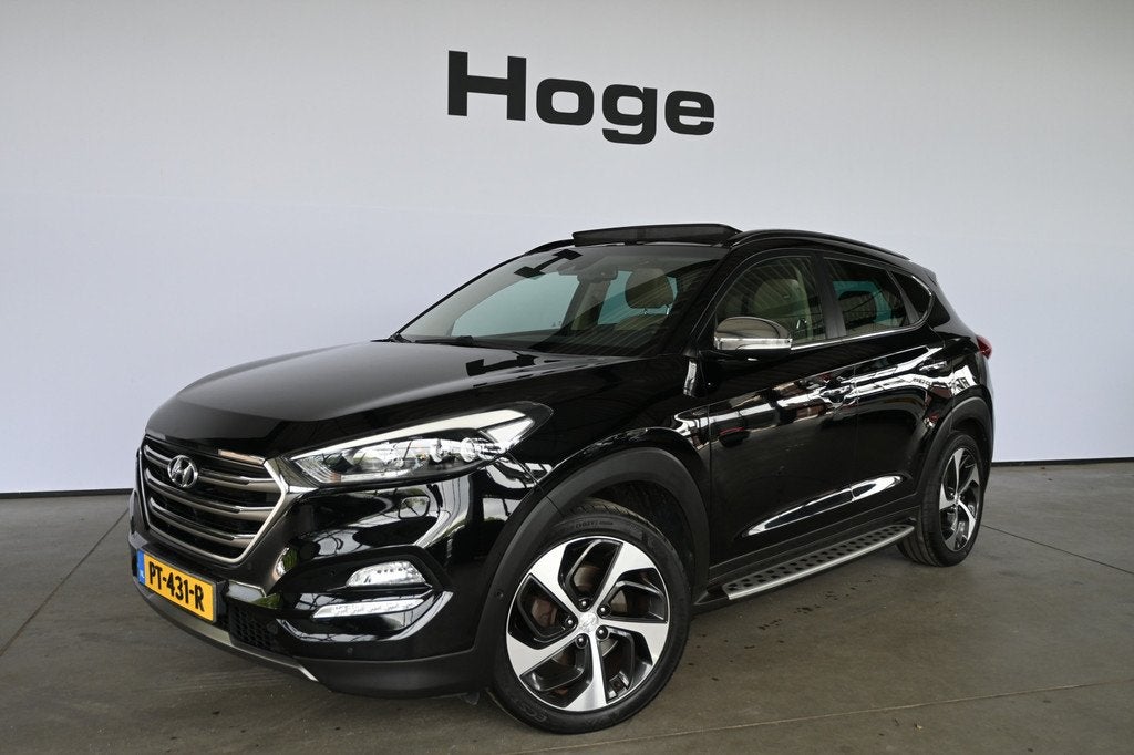 Hyundai Tucson 1.6 T-GDi Premium 4WD Automaat Panoramadak Na, Auto's, Hyundai, Gebruikt, 4 cilinders, Met garantie (alle), Zwart