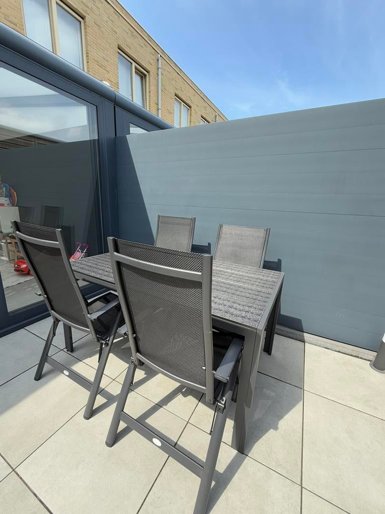 Tuinset met stoelen, Tuin en Terras, Ophalen, Zo goed als nieuw, Aluminium, Tuinset