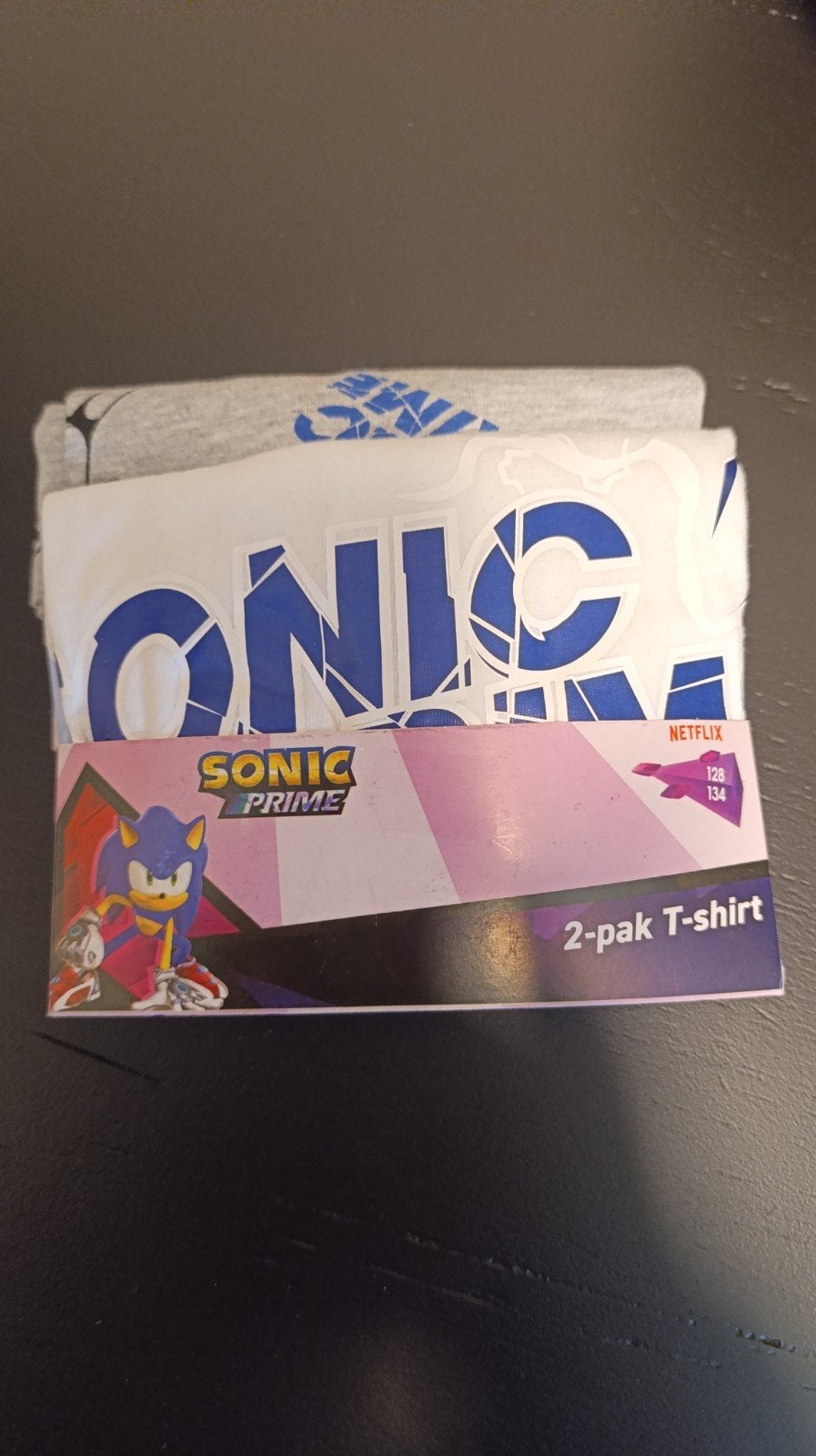Sonic Prime 2-pak T-shirt Maat 128/134, Ophalen of Verzenden, Nieuw, Sonic Prime, Jongen of Meisje