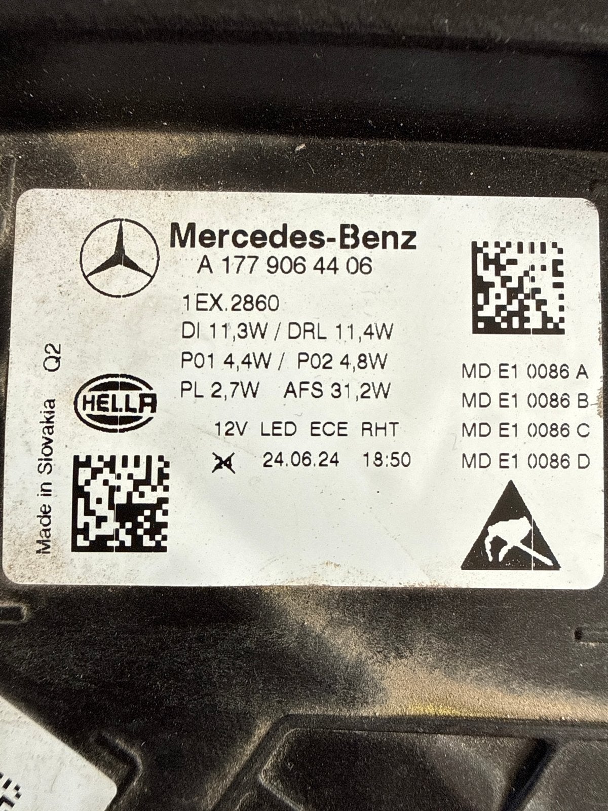 Mercedes-Benz A 177 906 44 06 LED Koplamp (Gebruikt), Auto-onderdelen, Verlichting, Ophalen of Verzenden, Gebruikt, Mercedes-Benz