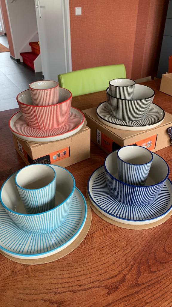 Polspotten marine striped 12 delig NIEUW van €180 nu €125, Overige materialen, Nieuw, Ophalen of Verzenden, Overige stijlen