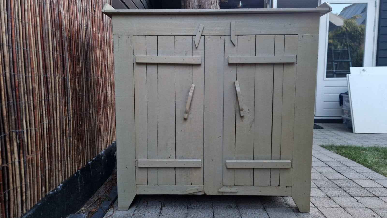 Houten kast met bovenstuk - klaar voor een nieuw likje verf, Ophalen, Gebruikt, 25 tot 50 cm, 200 cm of meer