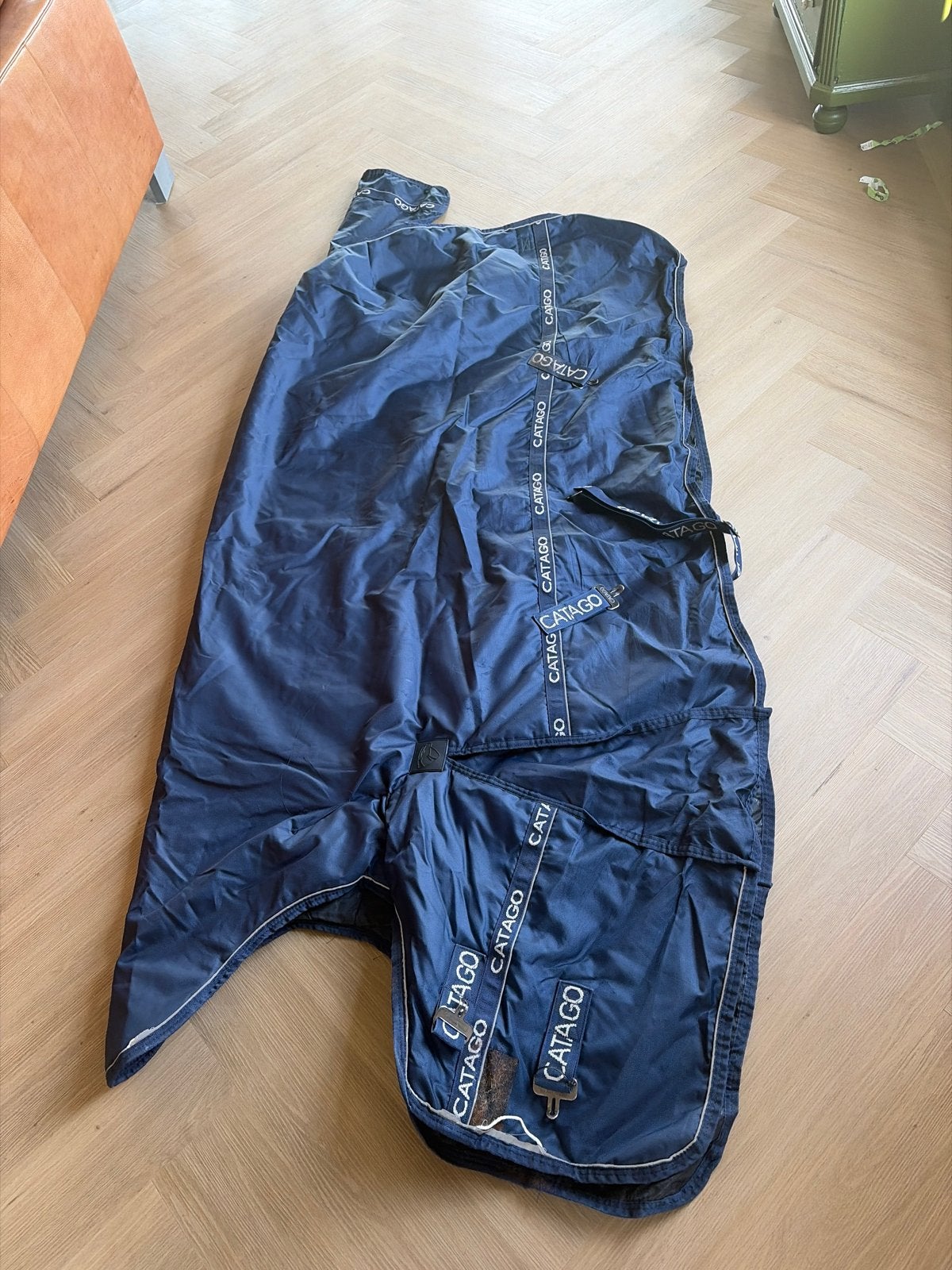 205 /155 300 grams winterdeken blauw waterproof, Gebruikt, Overige merken, Kruissingels, 300 g