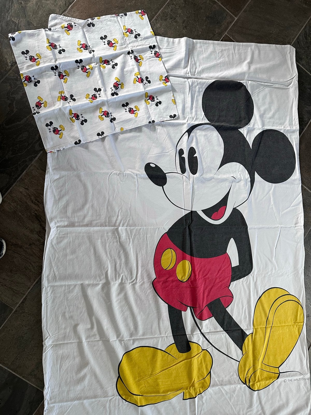 Mickey Mouse dekbedovertrek Disney 90x200 cm, Gebruikt, Overige merken, Ophalen of Verzenden, Meerkleurig