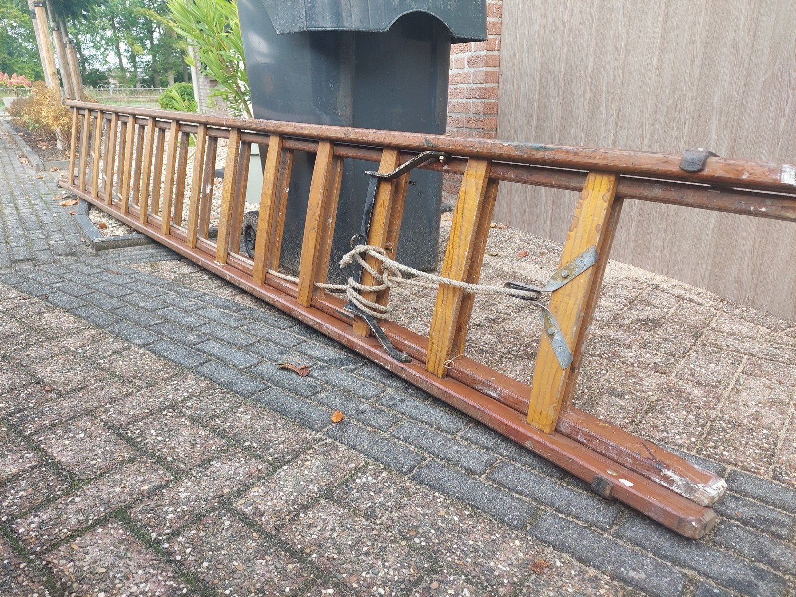 Wienese Houten Opsteekladder 2x14 Sport - Goede Staat, Ophalen, 4 meter of meer