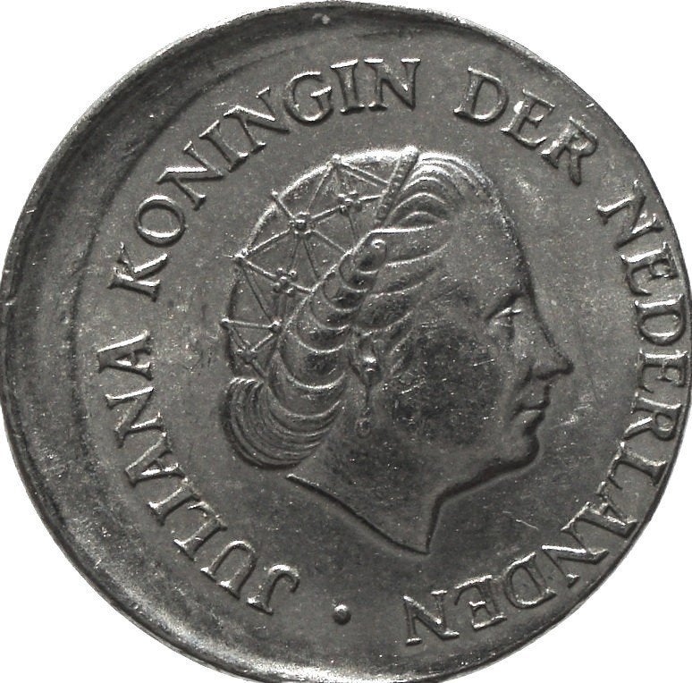 Nederland 25 cent 1971 (misslag, zeldzaam), Ophalen of Verzenden, Koningin Juliana, 25 cent, Losse munt