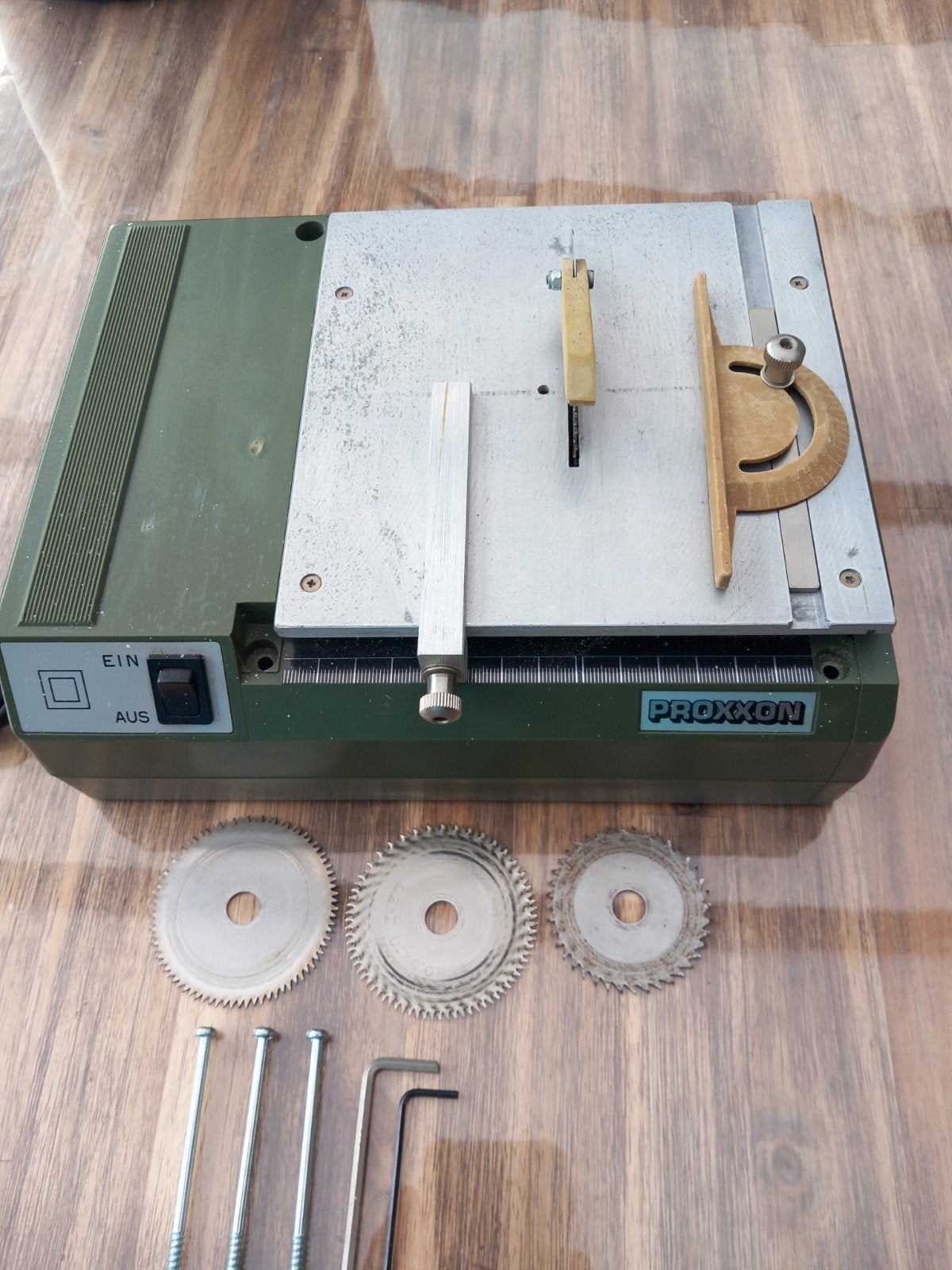 Proxxon KS 220 mini cirkelzaag met accessoires modelbouw., Minder dan 30 mm, Gebruikt, Cirkelzaag, Proxxon