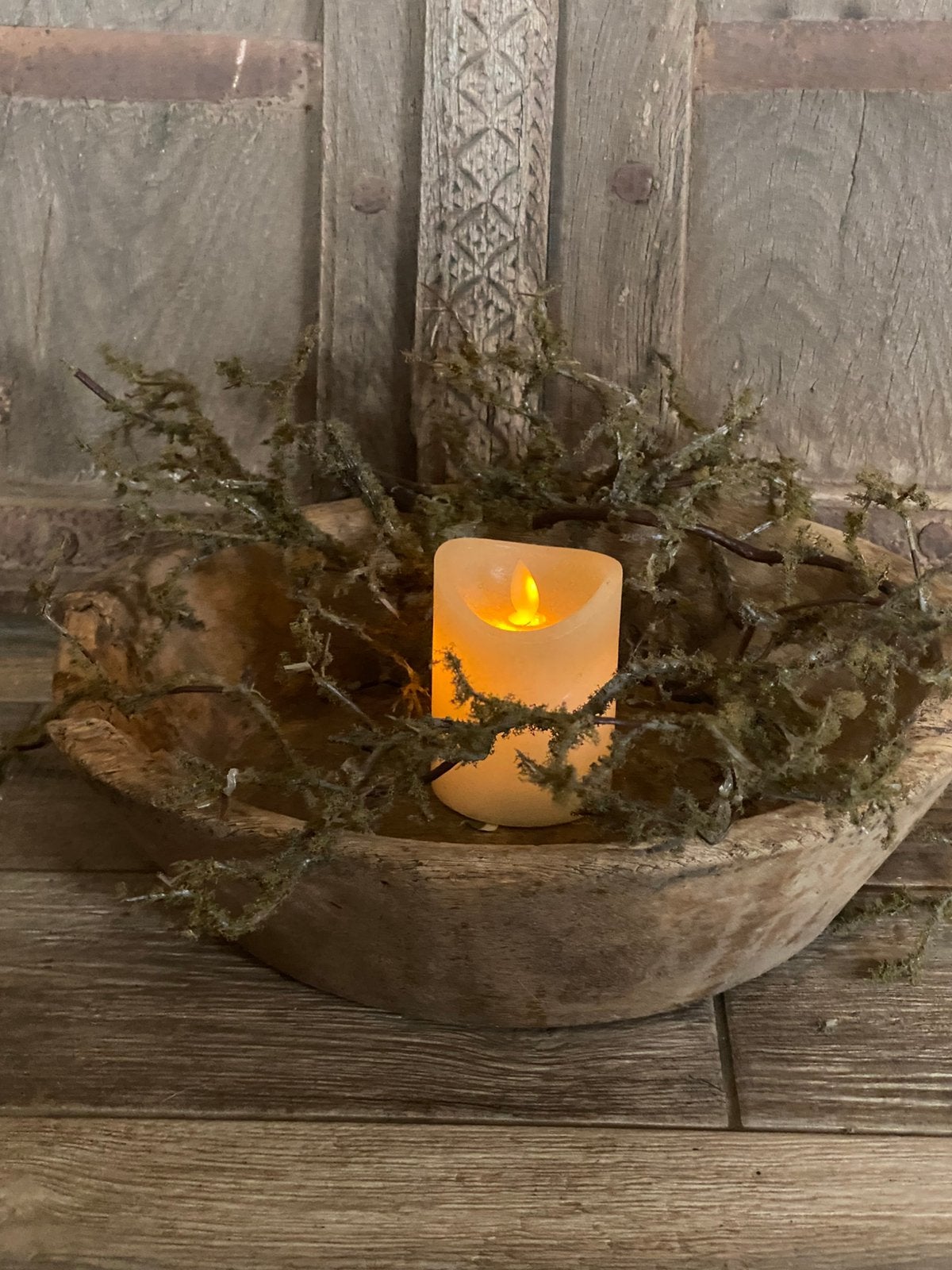 Rustieke hout houten schaal, Ophalen, Zo goed als nieuw, Rond, Hout