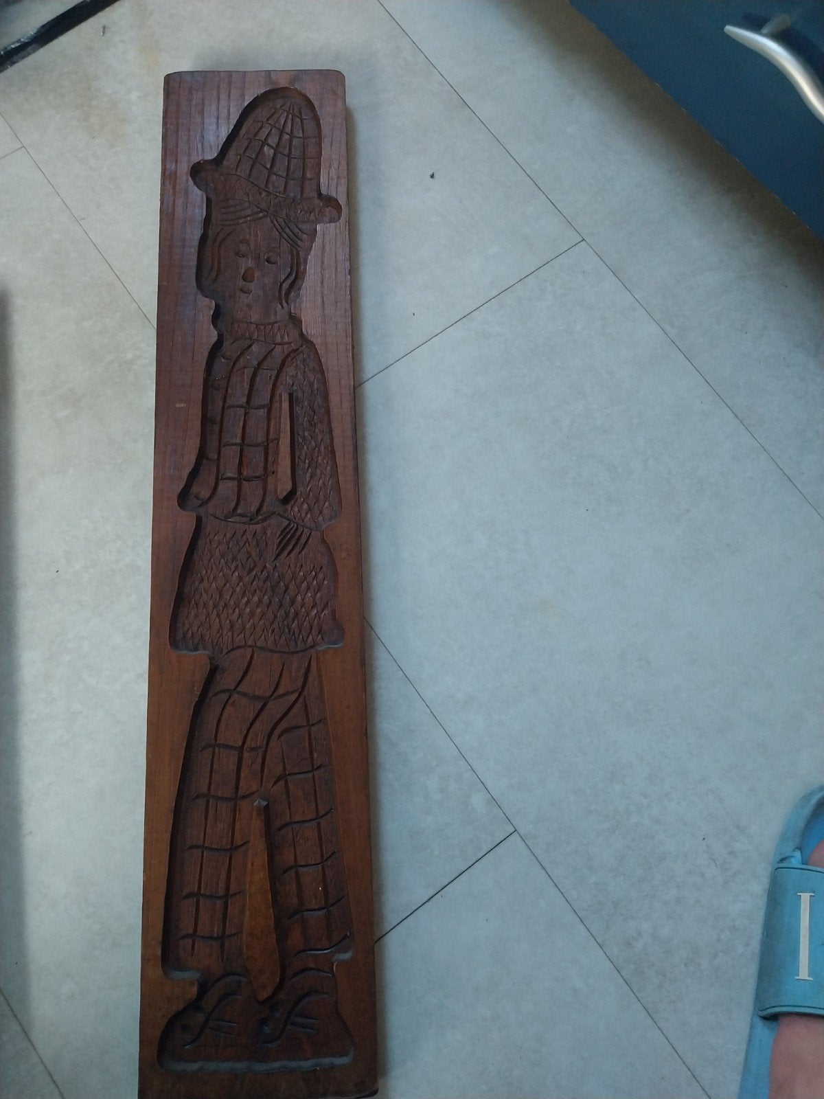 Houten wanddecoratie, handgesneden figuur, Antiek en Kunst, Ophalen of Verzenden