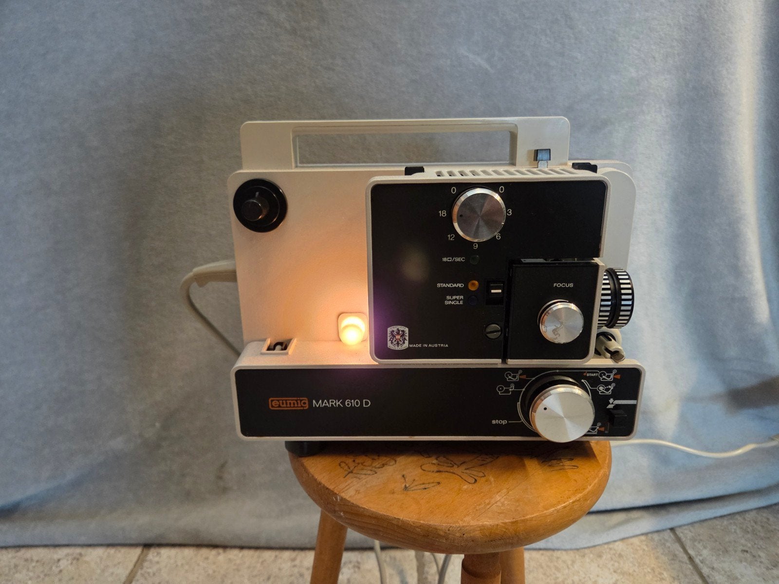 Vintage Eumig Mark 610D filmprojector met koffer, Ophalen, Gebruikt