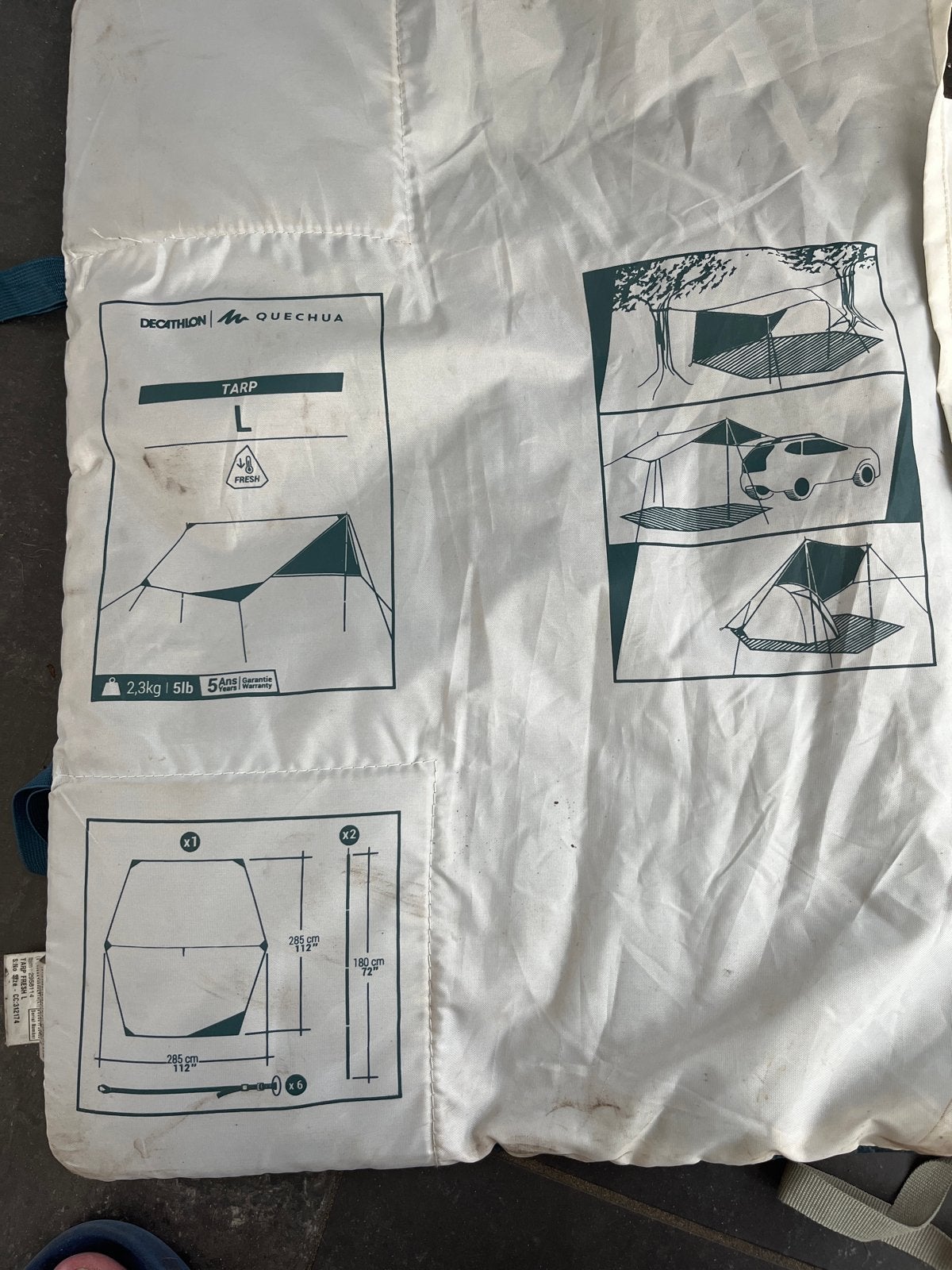 Decathlon Quechua Tarp L - Fresh, Ophalen, Gebruikt