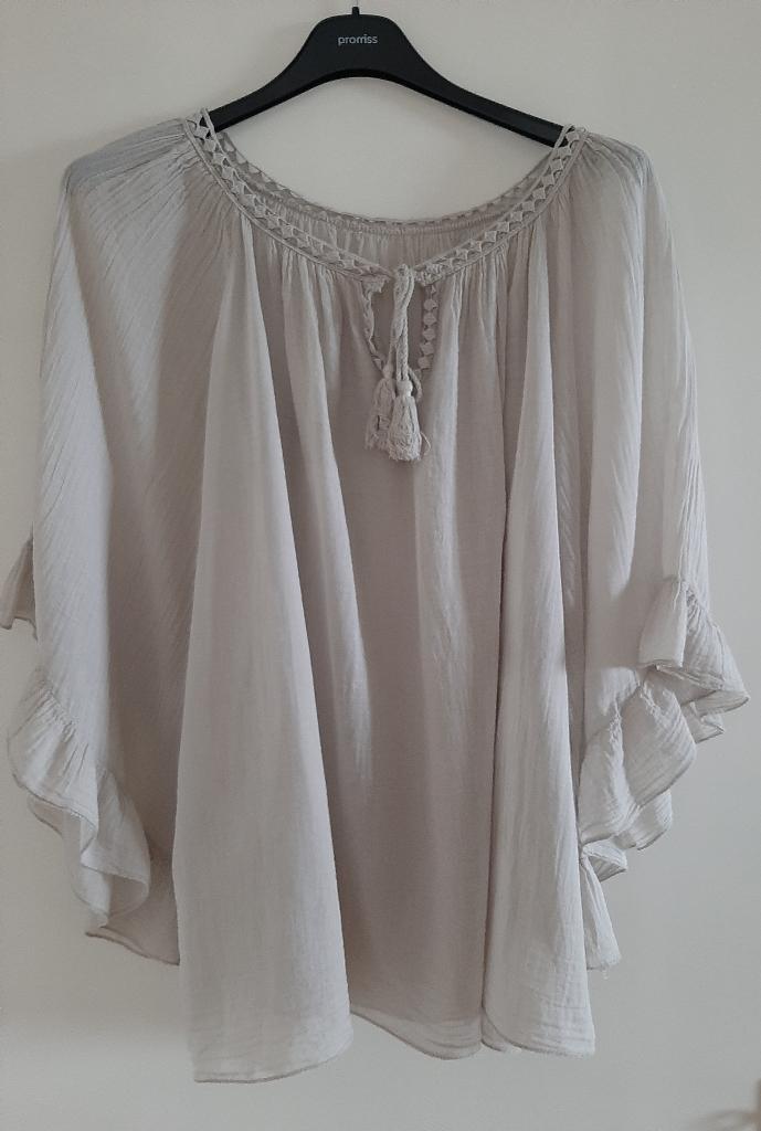Boho blouse met vleermuis mouwen, maat xxl,, Verzenden, Zo goed als nieuw, Maat 46/48 (XL) of groter, Beige