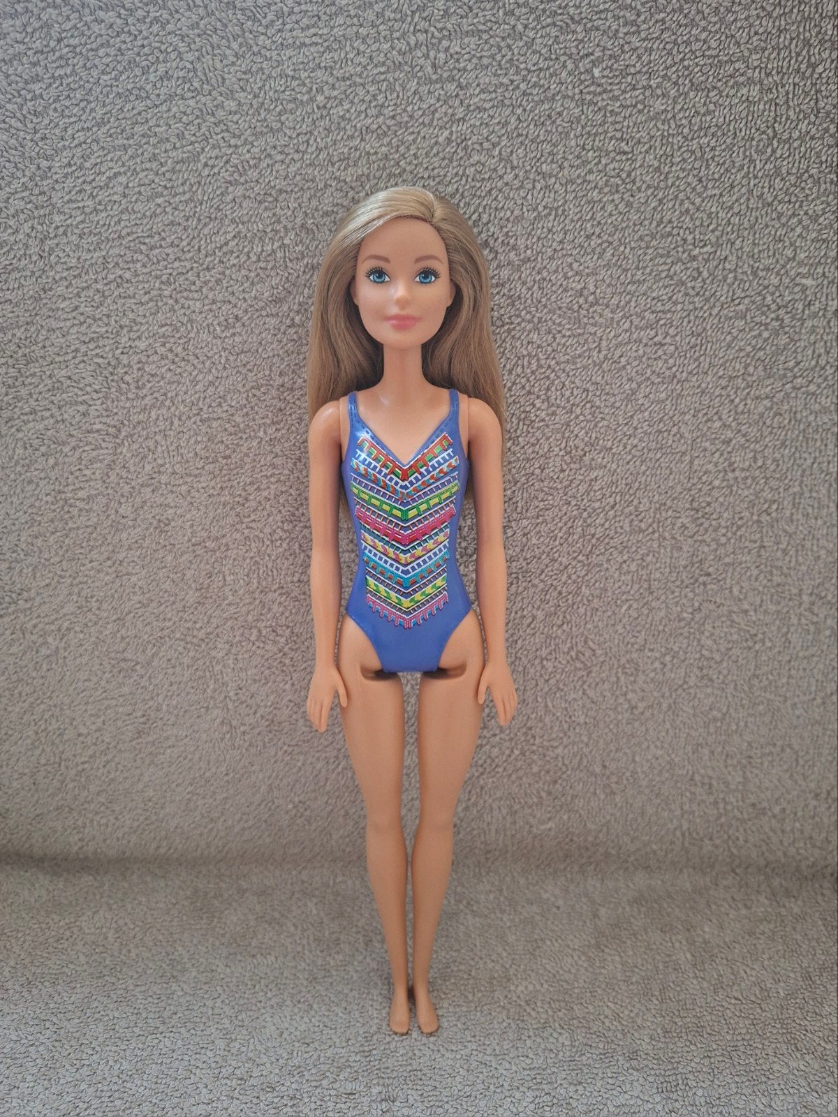 Barbie Beach Doll With Blue Swimsuit, Ophalen of Verzenden, Zo goed als nieuw, Fashion Doll