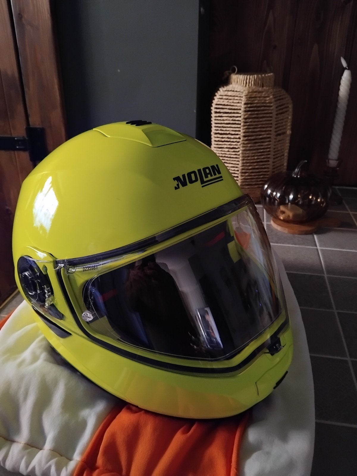 Nolan N100-5 Plus Absoluut Gele Systeemhelm, Ophalen, Overige typen, Tweedehands, Dames