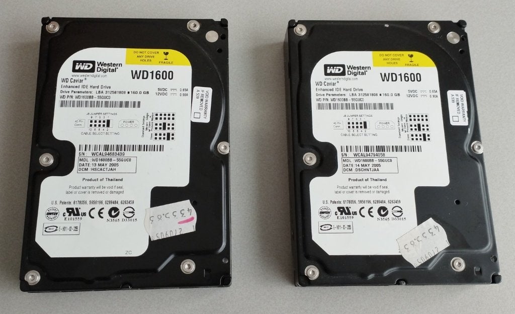 HDD - harde schijven - 160GB, Ophalen, Intern, Gebruikt, HDD